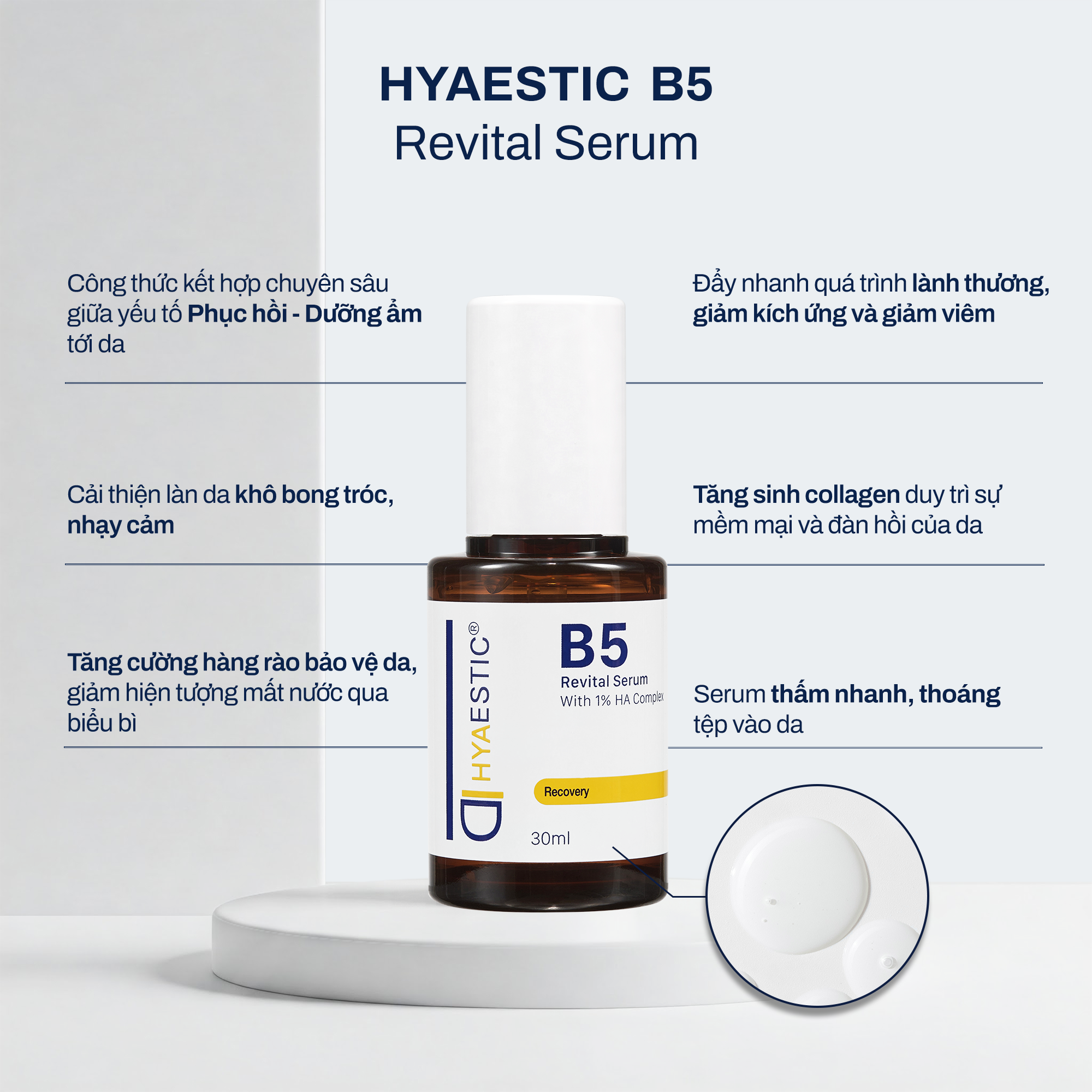 [COMBO] BỘ ĐÔI DƯỠNG ẨM VÀ PHỤC HỒI DA CHUYÊN SÂU SERUM B5 + KEM DƯỠNG NMF 