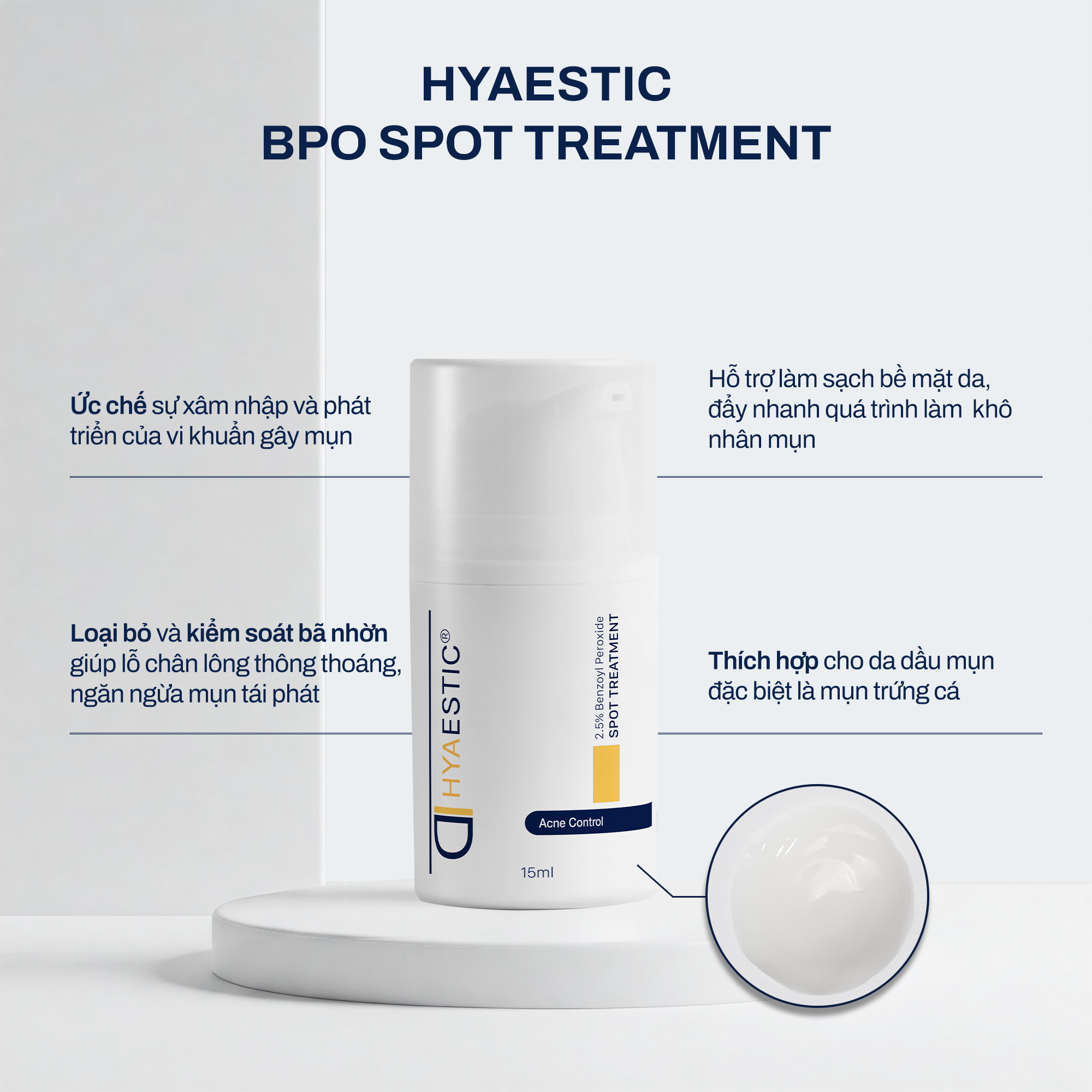  [COMBO] BỘ ĐÔI CHUYÊN BIỆT CẢI THIỆN MỤN SƯNG VIÊM VÀ CHỐNG LÃO HÓA 2.5% BPO + RETINOL 0.5% 