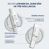  [COMBO] BỘ ĐÔI LÀM MỊN DA GIẢM SẦN VÀ TRẺ HÓA LÀN DA LOTION CLAIRBLANC + RETINOL 0.5% 