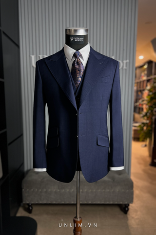 Suit Xanh Tối Cổ Nhọn Hai Cúc