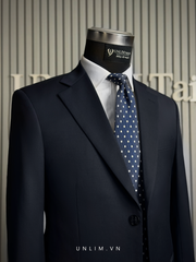 Suit Dark Navy Cổ K Hai Cúc