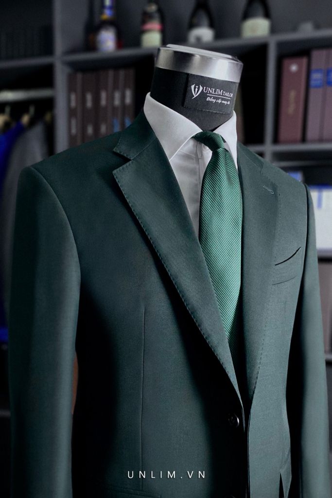 Suit Cổ K Xanh Rêu