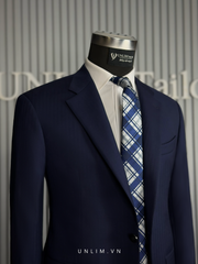 Suit Dark Blue Vân Chìm Herringbone