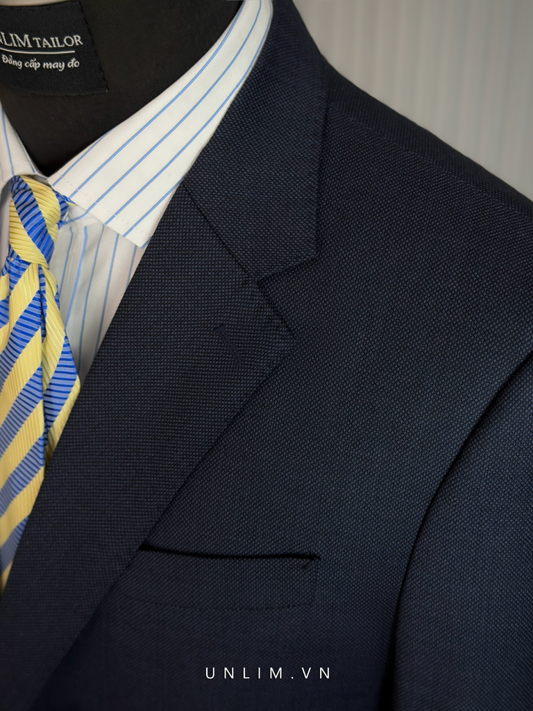 Blazer Midnight Blue họa tiết Bird’s Eye