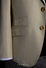 Suit Cổ K Hai Cúc Be Sáng