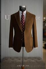 Blazer Nâu Cổ K Hai Cúc