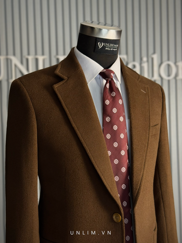 Blazer Nâu Cổ K Hai Cúc