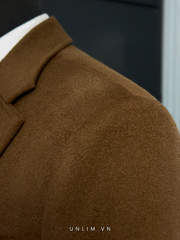 Blazer Nâu Cổ K Hai Cúc