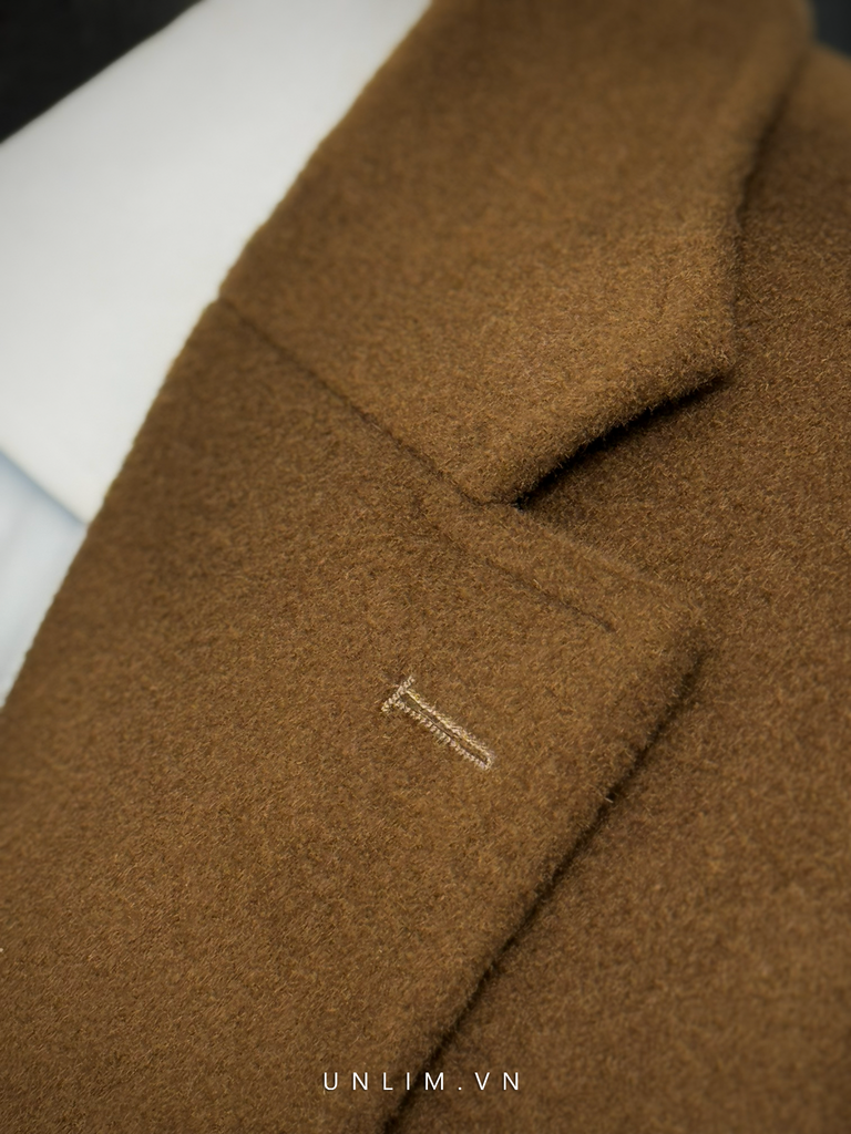 Blazer Nâu Cổ K Hai Cúc