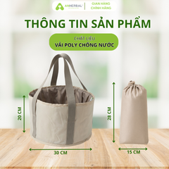 Túi ngâm chân vải gấp gọn, du lịch, công tác