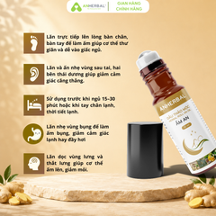 Combo ngủ ngon ANHERBAL - Thảo mộc ngâm chân Bình An và dầu lăn tinh dầu Ấm An giúp ngủ ngon, thư giãn, làm ấm cơ thể
