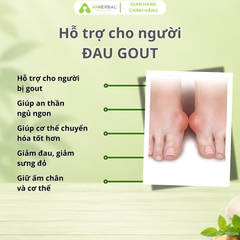 Combo hỗ trợ người bị gout ANHERBAL - Thảo mộc ngâm chân Trường An và dầu lăn Ấm An giảm đau nhức, làm ấm, ngủ ngon