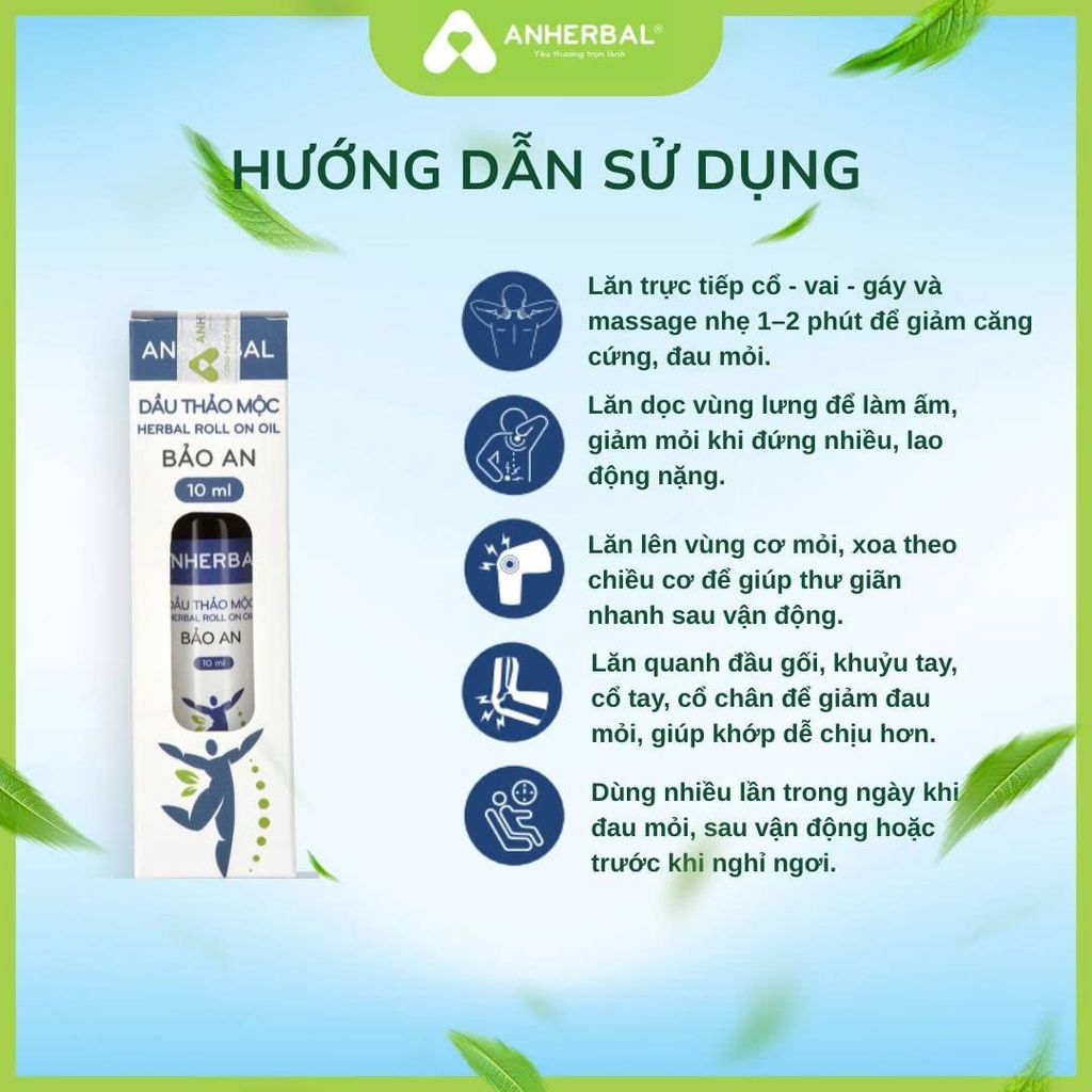 Dầu lăn thảo mộc BẢO AN - Giảm Đau Mỏi