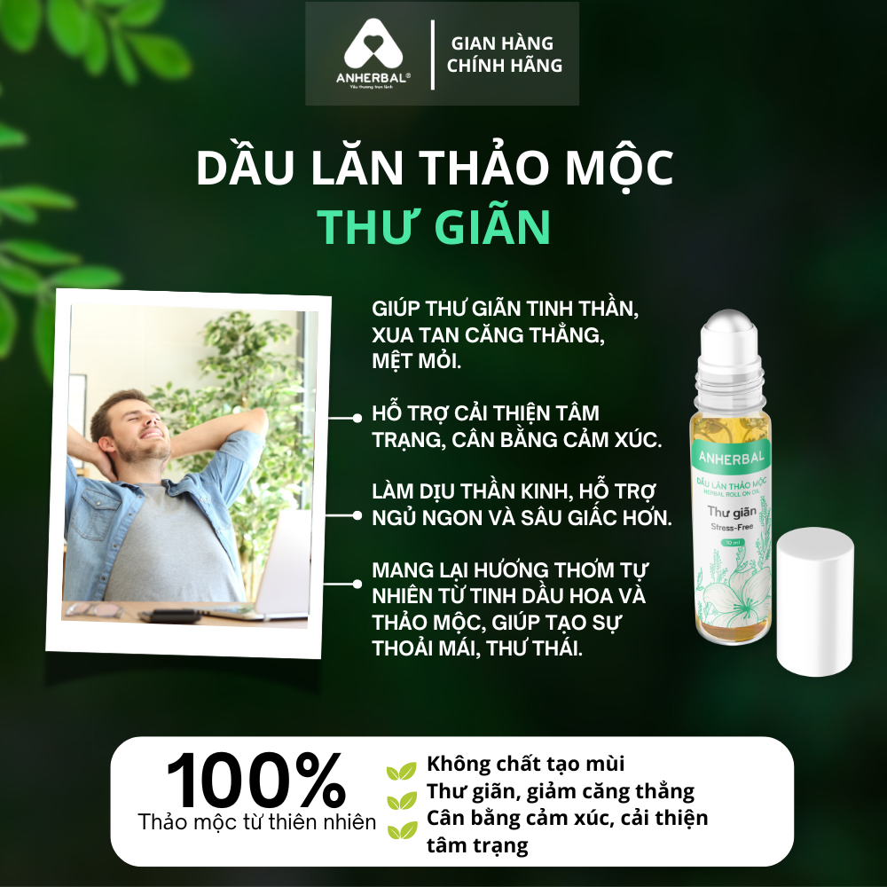 Dầu lăn thảo mộc Thư Giãn