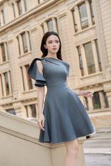 V1105 ĐẦM NGẮN XÒE TRỄ VAI