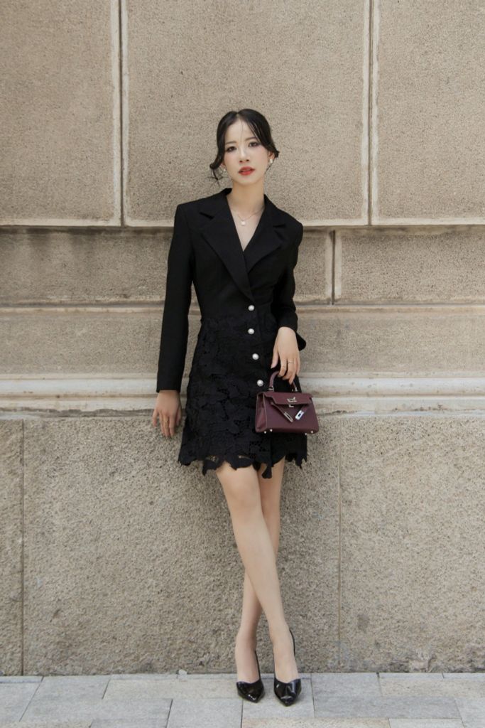 ĐẦM VEST LỬNG PHỐI REN CV002