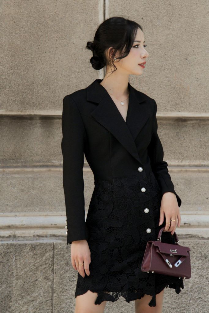 ĐẦM VEST LỬNG PHỐI REN CV002