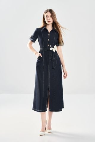 Đầm Cổ Tròn A-Line V1117