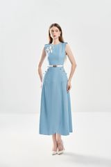 Đầm Ôm A Cổ Tròn V1125