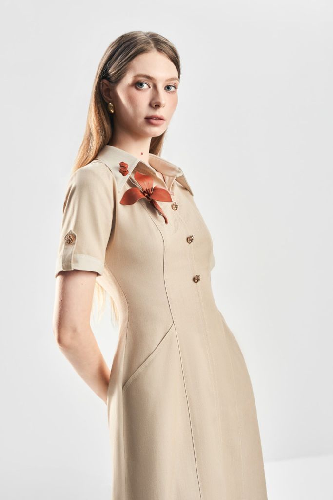 Đầm Cổ Tròn A-Line V1117