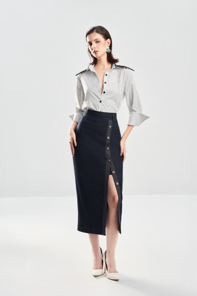 Sơ Mi Cổ Đức Tay Dài SM1131