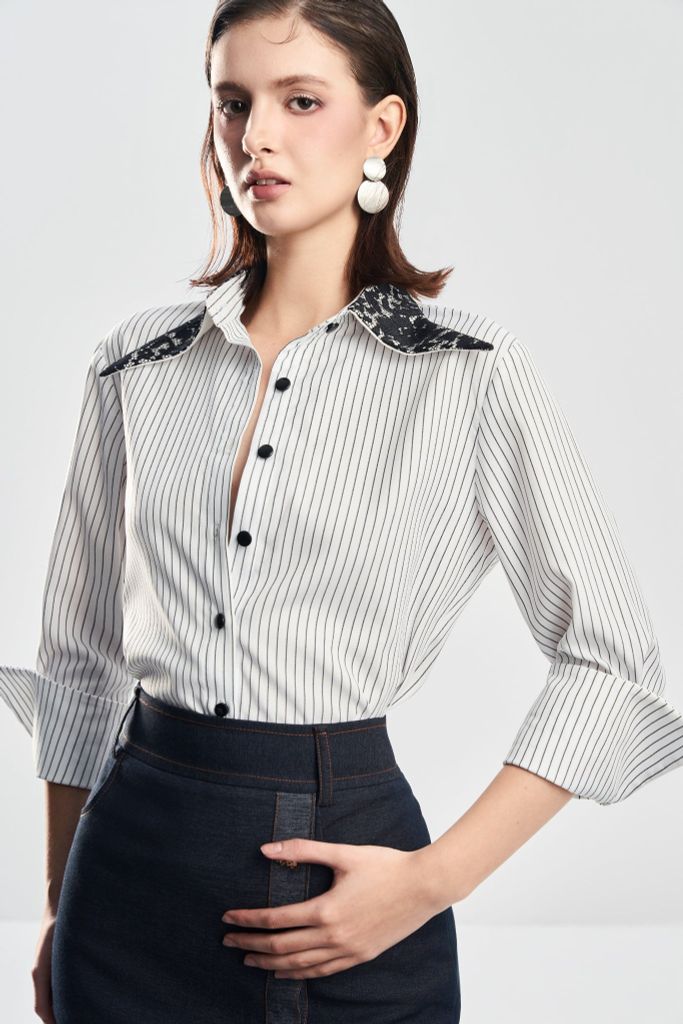 Sơ Mi Cổ Đức Tay Dài SM1131