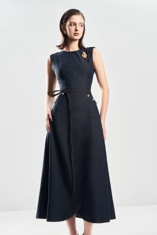 Đầm Ôm A Cổ Tròn V1125