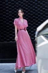 A1115 ÁO LỤA CỔ TIM