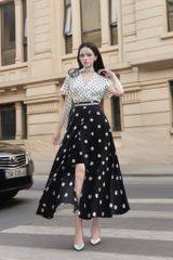 CV1116 CHÂN VÁY LỤA DÀI XẺ TÀ