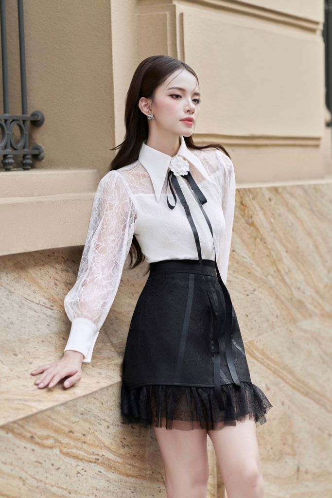 CV1113 CHÂN VÁY A REN NGẮN