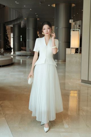 ĐẦM VESTON XẾP LY NHUYỄN CV0005