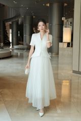 ĐẦM VESTON XẾP LY NHUYỄN CV0005