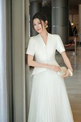ĐẦM VESTON XẾP LY NHUYỄN CV0005