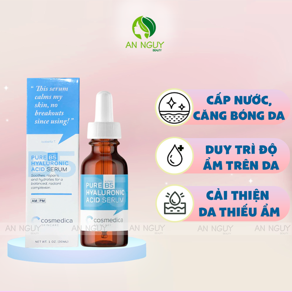 Tinh Chất Cấp Nước Cosmedica Pure B5 Hyaluronic Acid Serum 30ml