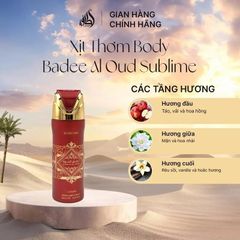 Xịt Khử Mùi Lattafa Body Perfumed Spray 200ml