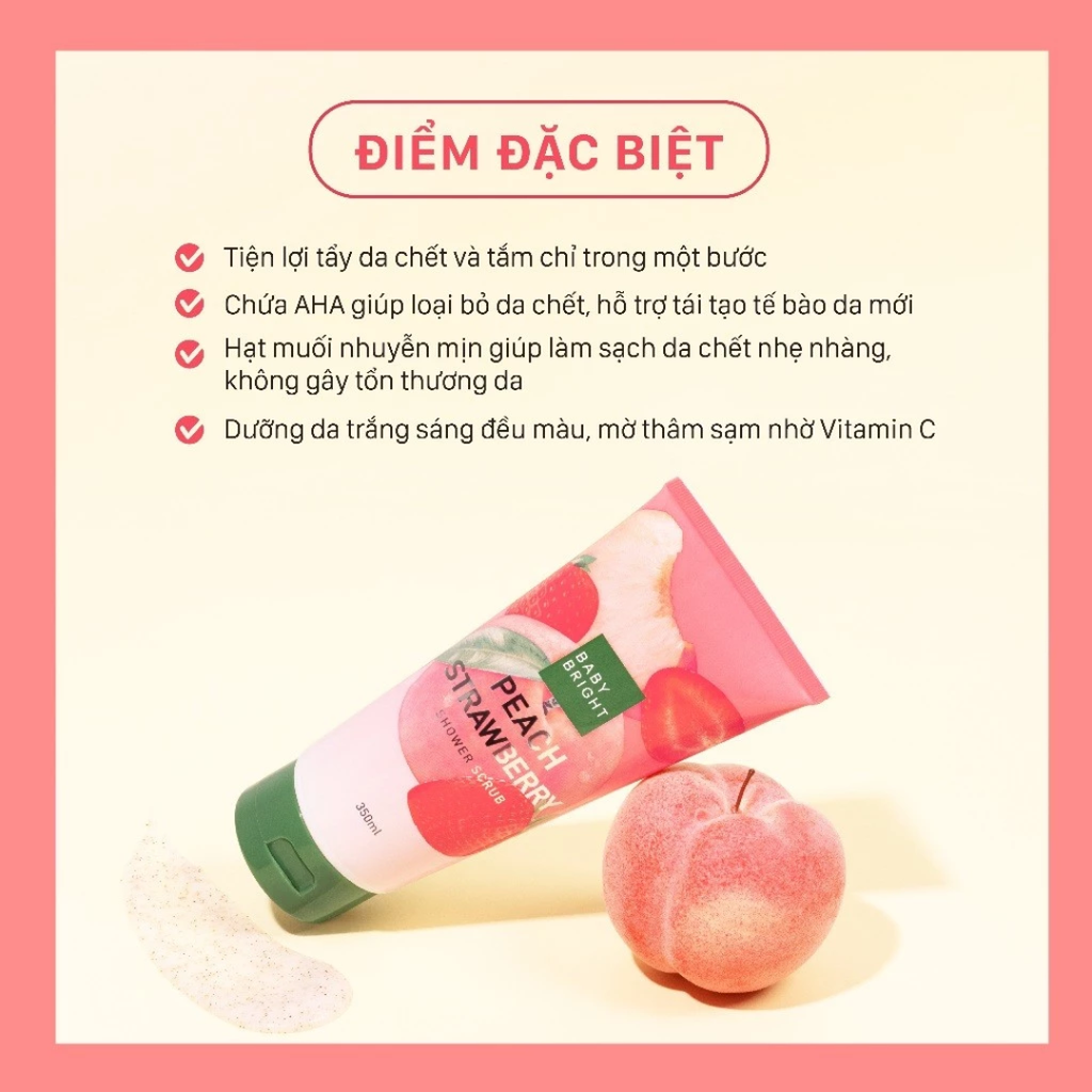 Tẩy Tế Bào Chết Toàn Thân Baby Bright Shower Scrub 350ml