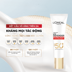 Kem Chống Nắng L'Oreal Paris UV Defender Invisible Resist Daily Sunscreen SPF50+PA++++ 30ml