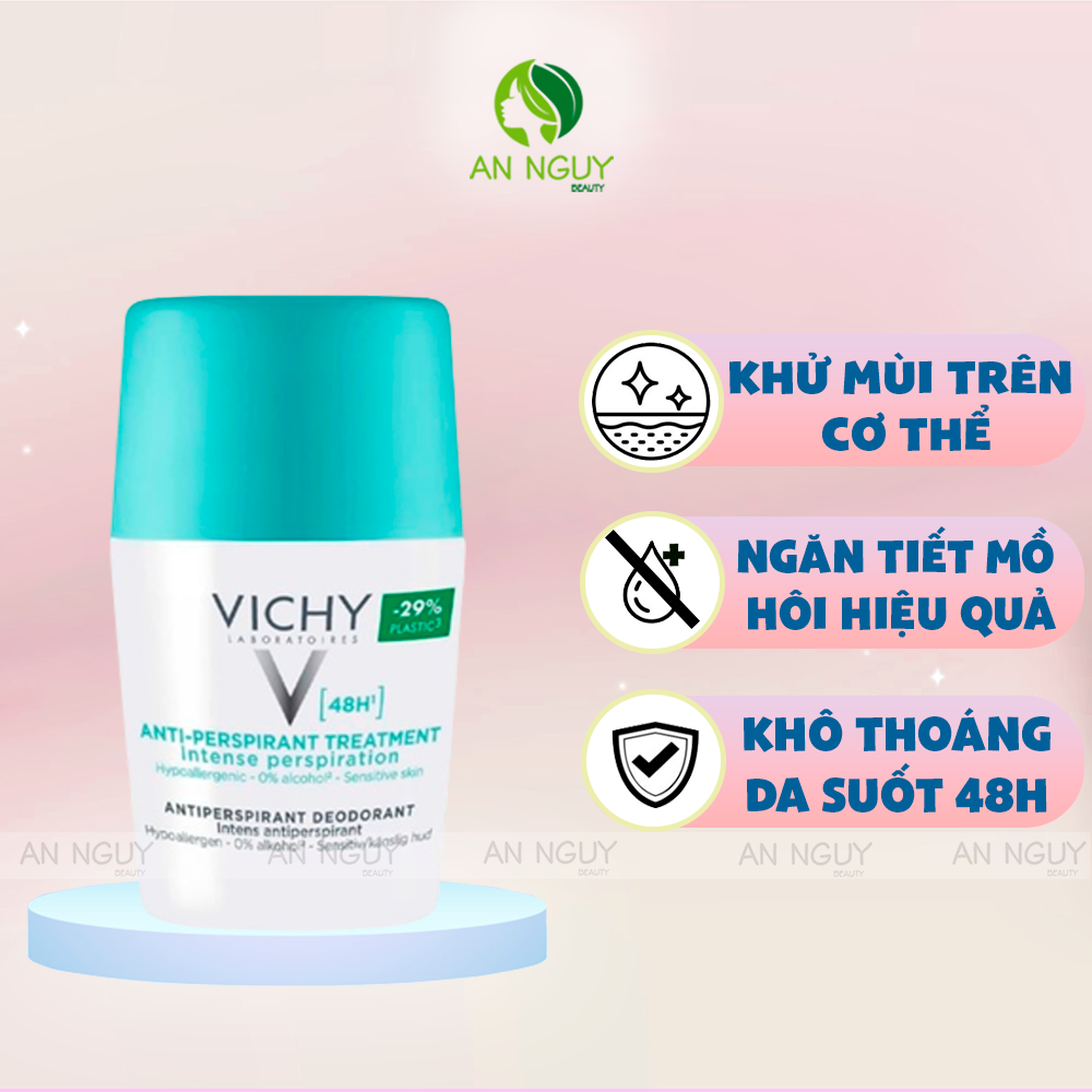 Lăn Khử Mùi Vichy Khô Thoáng Da 50ml