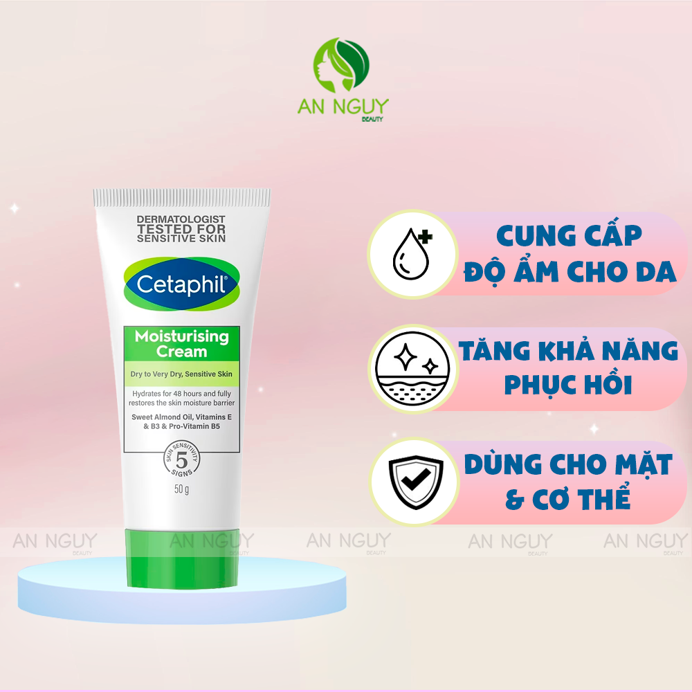 Kem Dưỡng Ẩm Cetaphil Moisturising Cream Dry To Very Dry, Sensitive Skin Dưỡng Ẩm