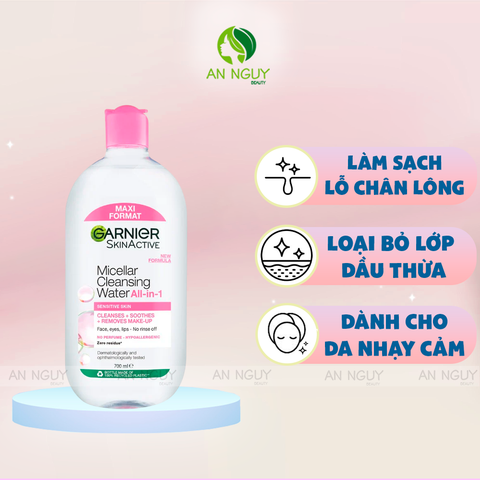 Nước Tẩy Trang Garnier Micellar Cleansing Water For Sensitive Skin Dành Cho Da Nhạy Cảm