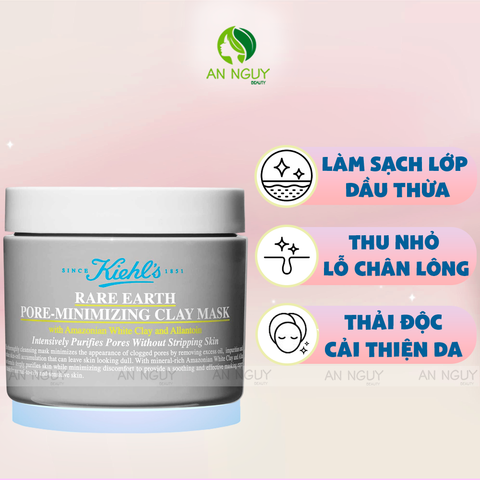 Mặt Nạ Đất Sét Kiehl’s Rare Earth Deep Pore Cleansing Masque Kiềm Dầu, Se Khít Lỗ Chân Lông