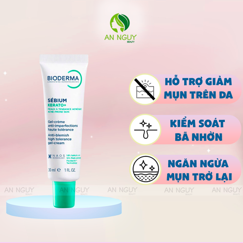 Kem Dưỡng Làm Giảm Mụn Bioderma Sebium Kerato+ Anti-Imperfection Gel-Cream
