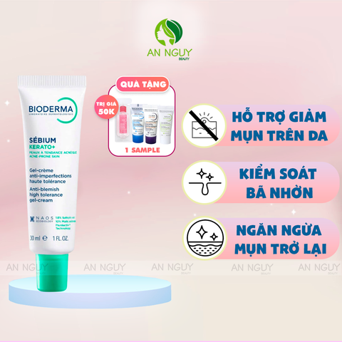 Kem Dưỡng Làm Giảm Mụn Bioderma Sebium Kerato+ Anti-Imperfection Gel-Cream