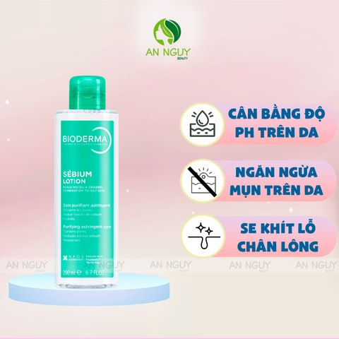 Nước Cân Bằng Bioderma Sébium Lotion Cho Da Dầu & Hỗn Hợp