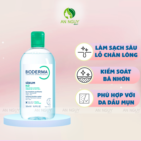 Nước Tẩy Trang Bioderma Sebium H2O Dành Cho Da Dầu