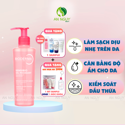 Gel Rửa Mặt Bioderma Sensibio Gel Moussant Tạo Bọt Cho Da Nhạy Cảm