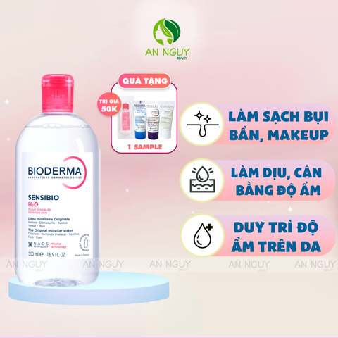Nước Tẩy Trang Bioderma Sensibio H2O Cho Da Thường, Khô, Nhạy Cảm