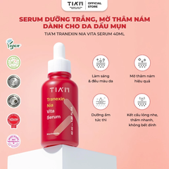 Tinh Chất Tia'm Tranexin Nia Vita Serum Dưỡng Trắng, Mờ Thâm Nám Dành Cho Da Dầu Mụn 40ml