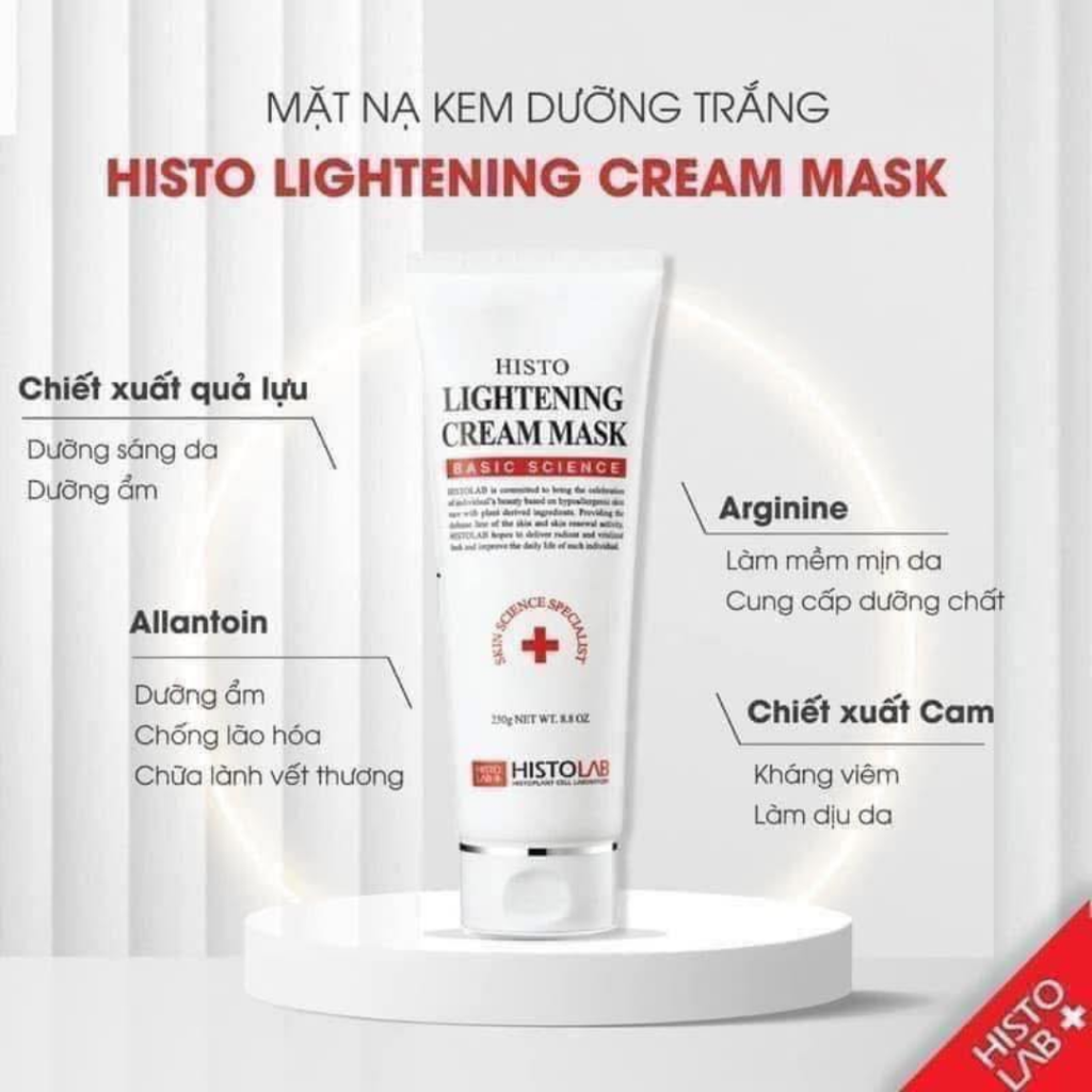 Mặt Nạ Kem Histolab Histo Lightening Cream Mask Hỗ Trợ Làm Sáng Da 250g