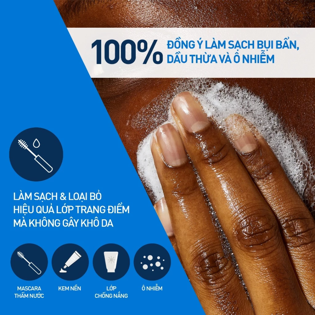 Sữa Rửa Mặt CeraVe Hydrating Cream To Foam Cleanser Dạng Kem Tạo Bọt Dành Cho Mọi Loại Da